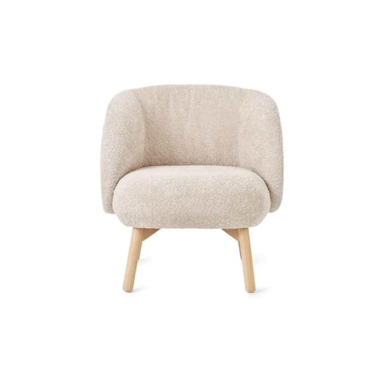 Thalia Mobitec ® Fauteuil confortable en tissu avec pieds en bois