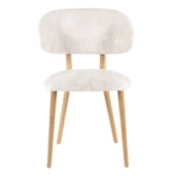 Toro Mobitec® Chaise moderne avec dossier incurvé en tissu et bois