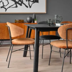 Toro Mobitec ® Fauteuil minimaliste cosy en tissu avec pieds en métal