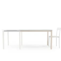 Toy bois Table de cuisine en verre avec rallonge