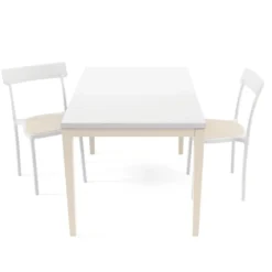 Toy bois Table de cuisine en verre avec rallonge