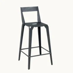 Valence Carrier® Tabouret snack industriel français en métal avec dossier