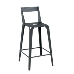 Valence Carrier® Tabouret snack industriel français en métal avec dossier