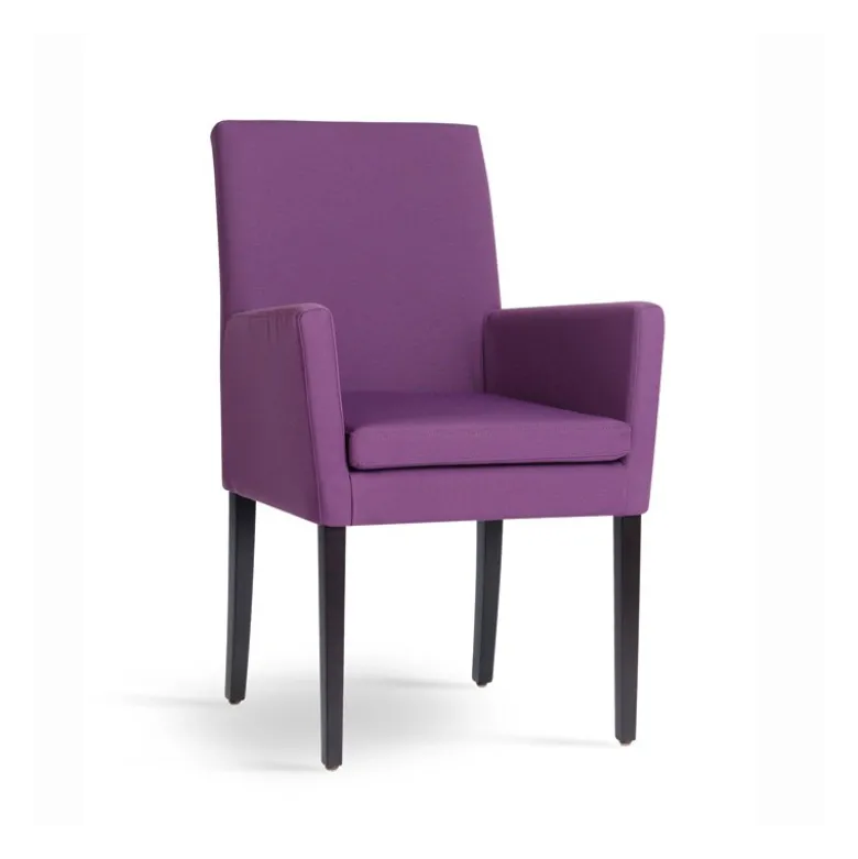 Vigo Mobitec® Fauteuil de salon en bois et tissu
