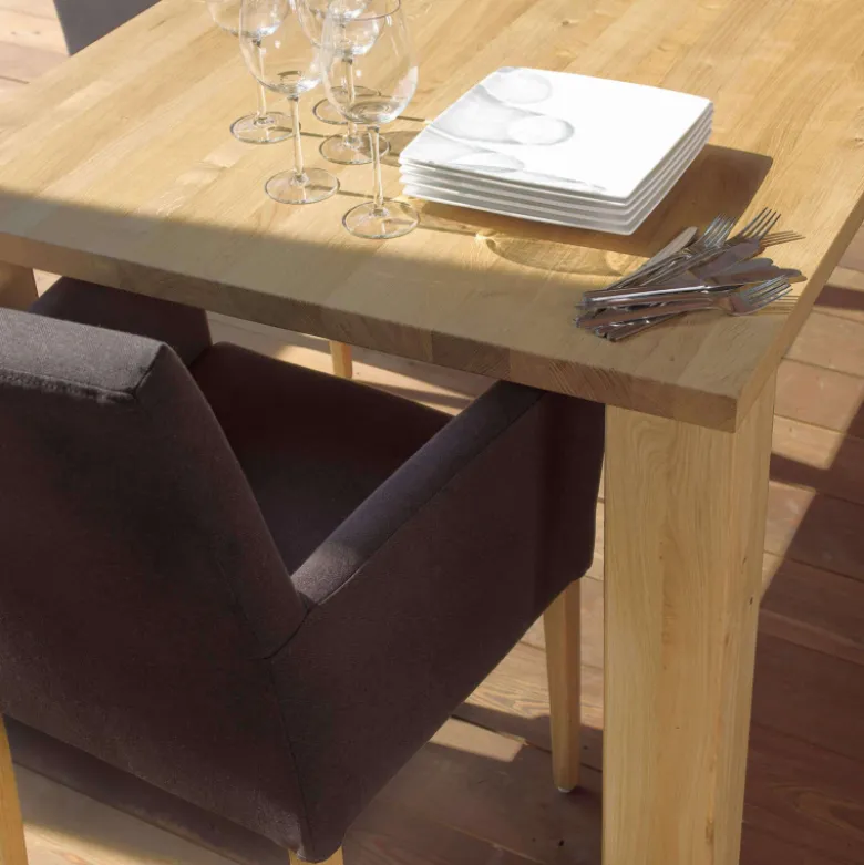 Vigo Mobitec® Fauteuil de salon en bois et tissu