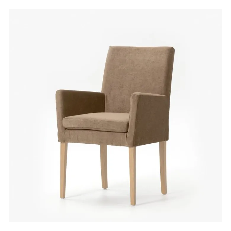 Vigo Mobitec® Fauteuil de salon en bois et tissu