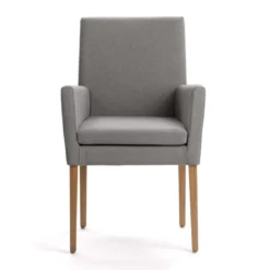 Vigo Mobitec® Fauteuil de salon en bois et tissu