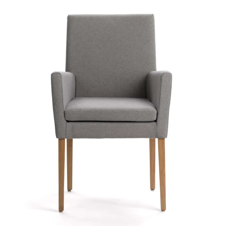 Vigo Mobitec® Fauteuil de salon en bois et tissu