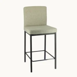 Villa Tabouret snack tissu avec pieds en métal