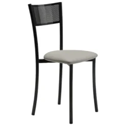 Wasabi Carrier® Chaise moderne en synthétique et métal dossier ajouré
