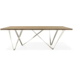 Wave Table design rectangulaire avec pied en métal