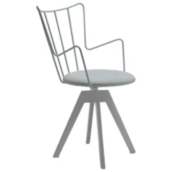 Well Carrier® Chaise pivotante design en synthétique et métal
