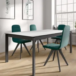 Zenit Table en céramiqueextensible avec pieds en métal