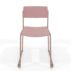 Zoom Chaise moderne en simili avec pieds traîneau